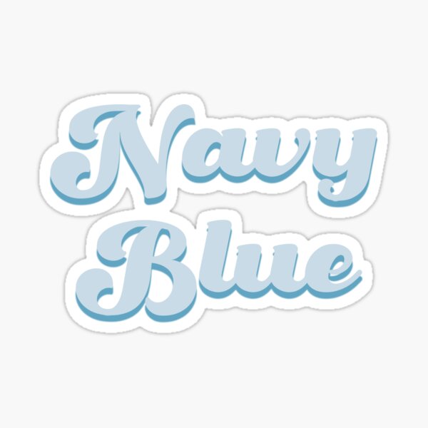 "Navy Blue" Sticker for Sale by vbsartwork Redbubble