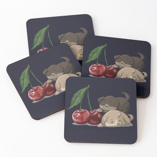 Item preview, Adorable Gemini twin dogs and cherry, Cute zodiac signs designed and sold by Gamical.