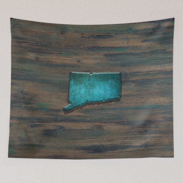 Item preview, Rustic Teal Connecticut Shape designed and sold by Jared Davies.
