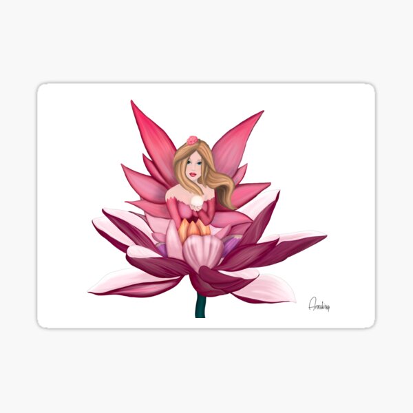 fairytale on water lily Sticker