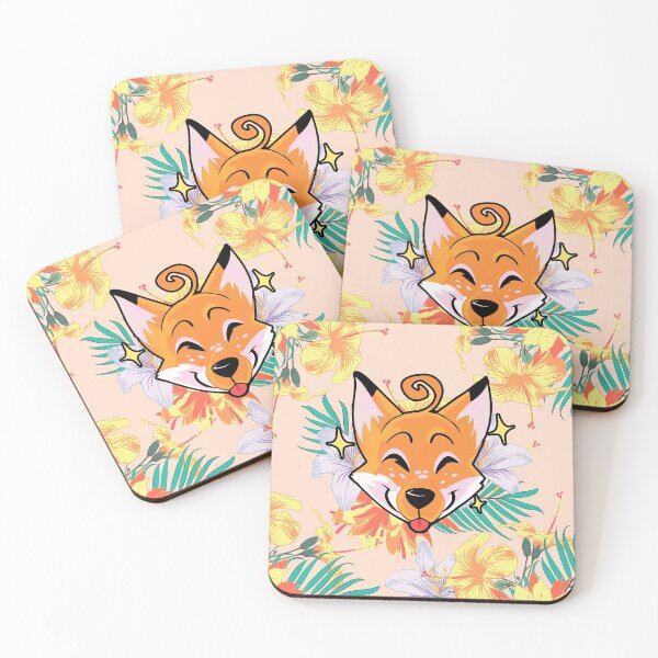 Item preview, Summer Furry Foxie cute flowers designed and sold by VHusky.