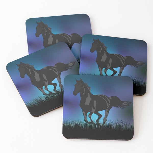 Item preview, Dark Stallion in Storm - Black and Blue designed and sold by TheOnlySiteLeft.