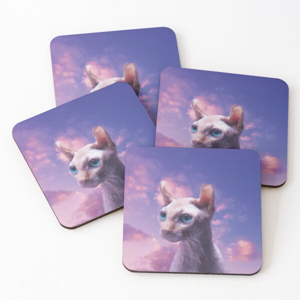 Item preview, a catto in the sky painting  designed and sold by unepommedeterre.