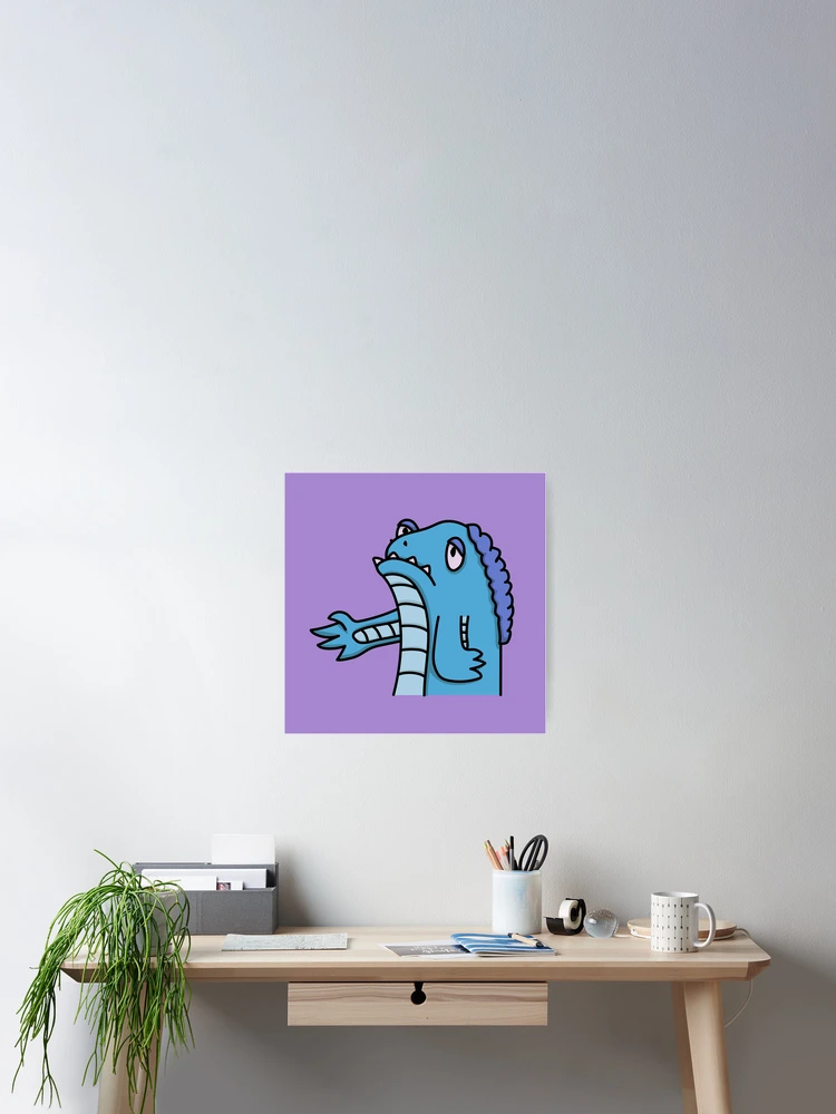 Thumbnail 2 of 3, Poster, Dejected Lizard - Pattern designed and sold by SeanDontGetFish.