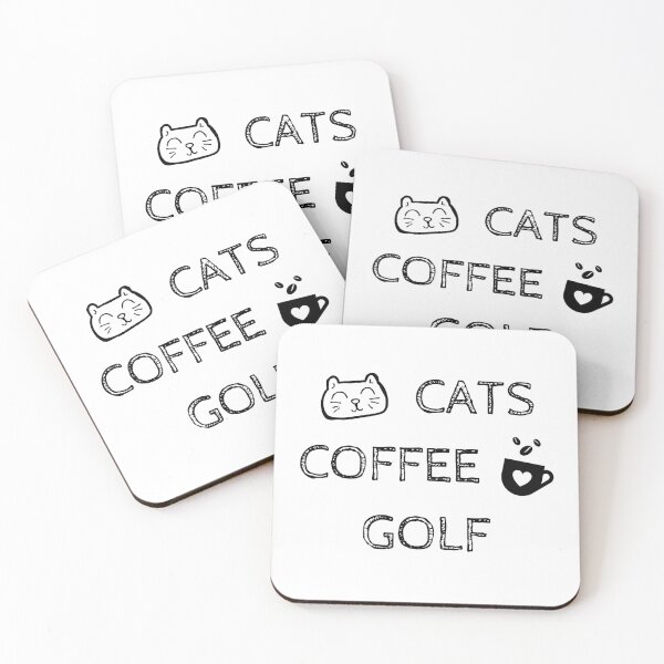 Item preview, Cats. Coffee. Golf designed and sold by TheGreenGoat.