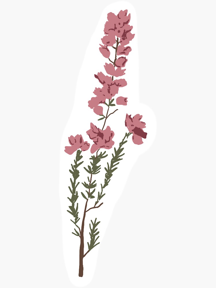 "Mauve flower" Sticker for Sale by MadSparkes Redbubble