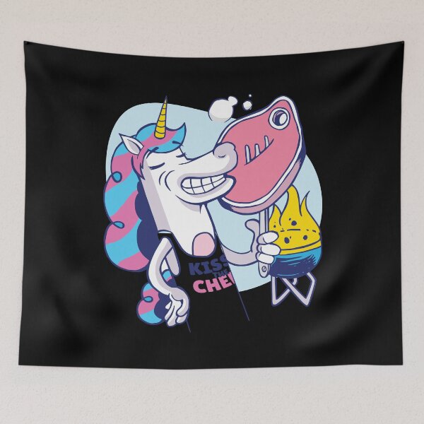 Aperçu de l'œuvre Barbecue licorne créée et vendue par Hoiho Adventure Shirts.