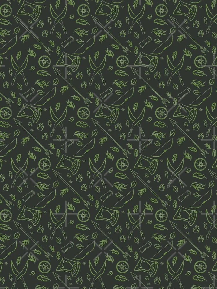 Thumbnail 4 of 4, iPhone Case, DnD Ranger Class Pattern designed and sold by The Malva Glyphs.