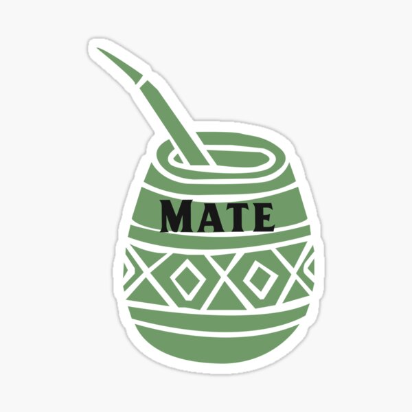 Yerba Mate Gourd and Thermos T-Shirt and Sticker Sticker for Sale by  yerbmatea