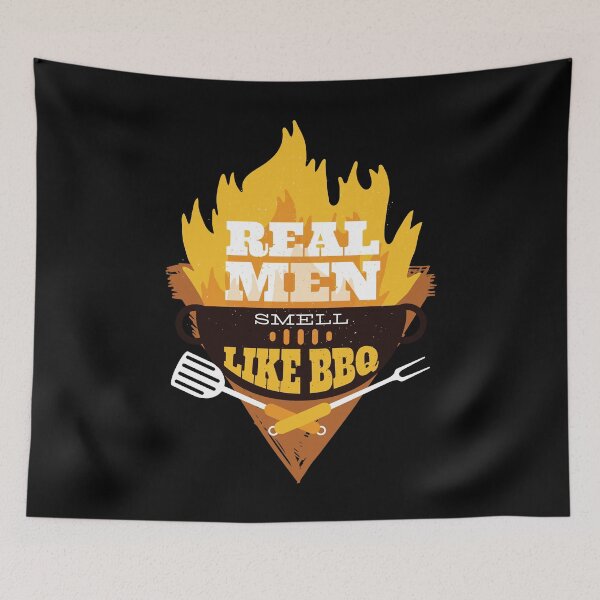 Item preview, Real Men Smell Like BBQ designed and sold by Hoiho Adventure Shirts.