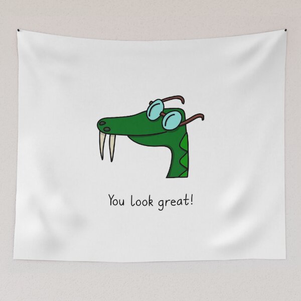 Item preview, Studious Snake - You Look Great! designed and sold by SeanDontGetFish.