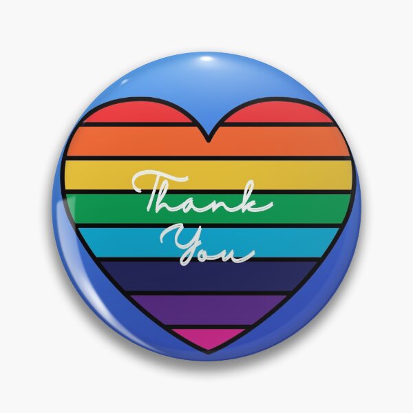 Item preview, Bright Rainbow and Heart Thank You Card designed and sold by BlakefourDesign.