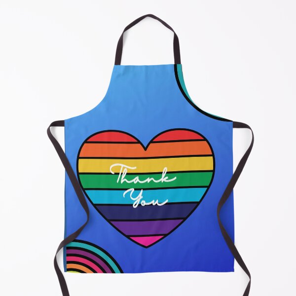 Item preview, Bright Rainbow and Heart Thank You Card designed and sold by BlakefourDesign.