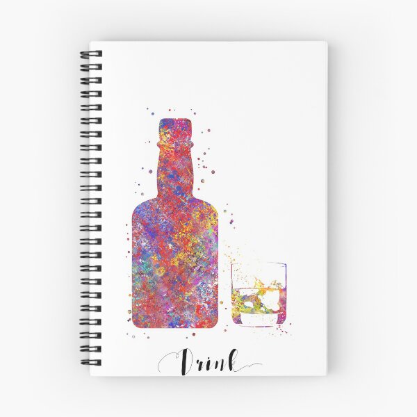 Item preview, Whiskey bottle and glass designed and sold by Rosaliartbook.