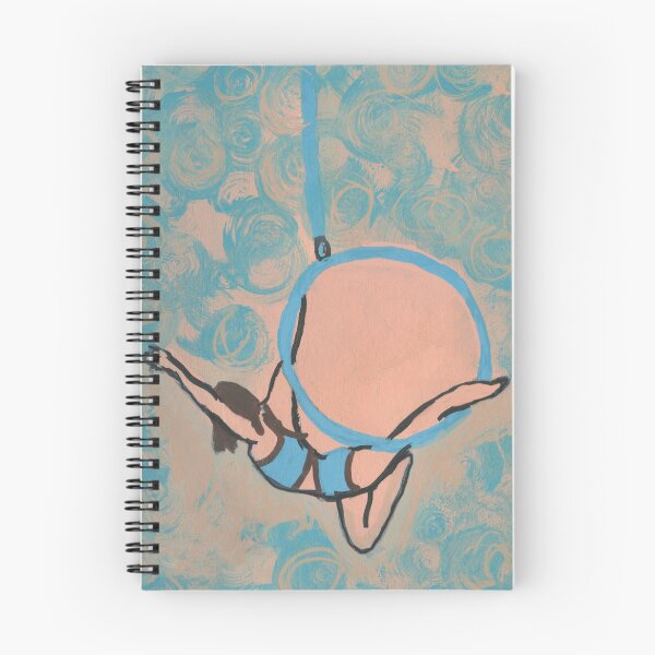 Item preview, Lyra Aerial Hoop blue & peach designed and sold by MyraLynneArt.
