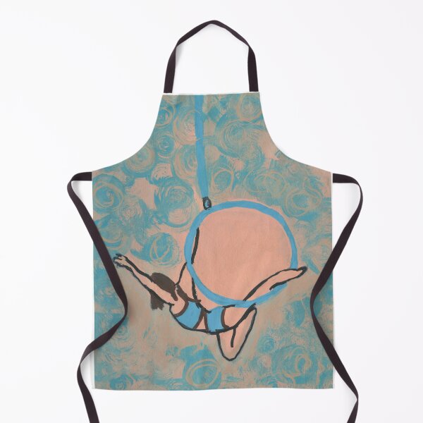 Item preview, Lyra Aerial Hoop blue & peach designed and sold by MyraLynneArt.
