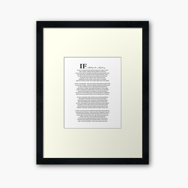 Item preview, If Poem by Rudyard Kipling designed and sold by EKartPrints.