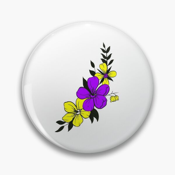 Item preview, Subtle Nonbinary Pride Flowers. Nonbinary flowers designed and sold by tiredandbored.