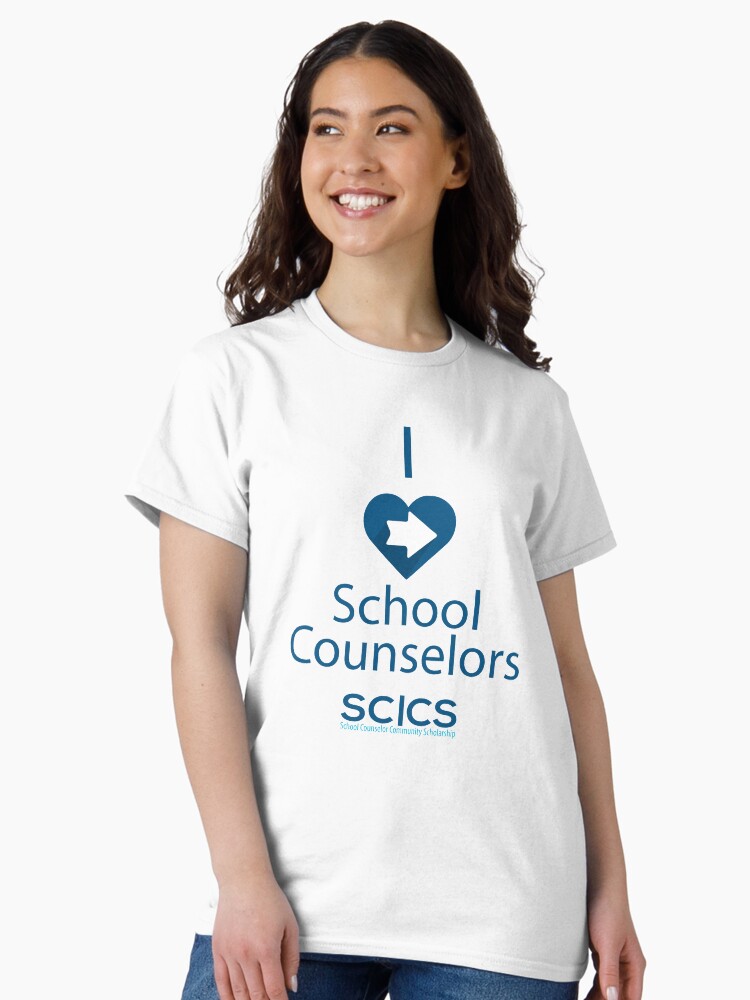 Thumbnail 2 of 7, Classic T-Shirt, I Heart School Counselors - SC|CS Support designed and sold by SchoolCounselor.