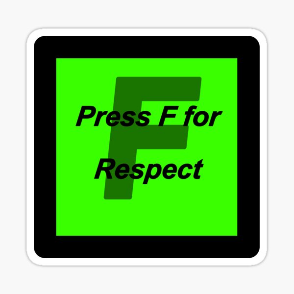 Sticker set «Press F to pay respect» for Telegram for free and without  registration