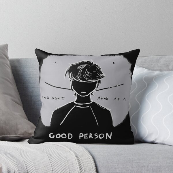 Item preview, "You don't make me a good person" Tommyinnit quote (dark version) designed and sold by Rexmin.