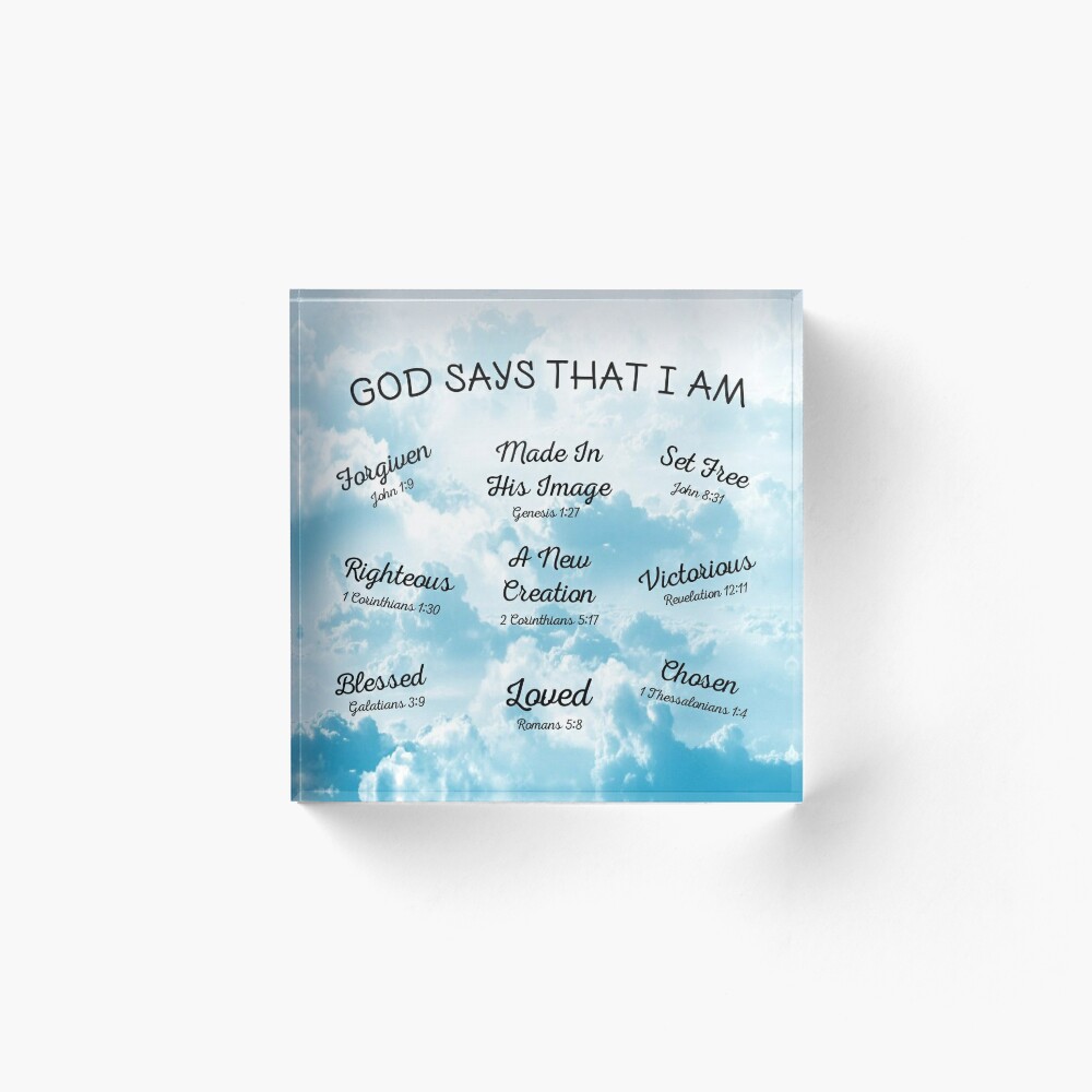 God Says That I Am, Inspirational Christian Bible Verses Pillow for Sale  by RLYGR8