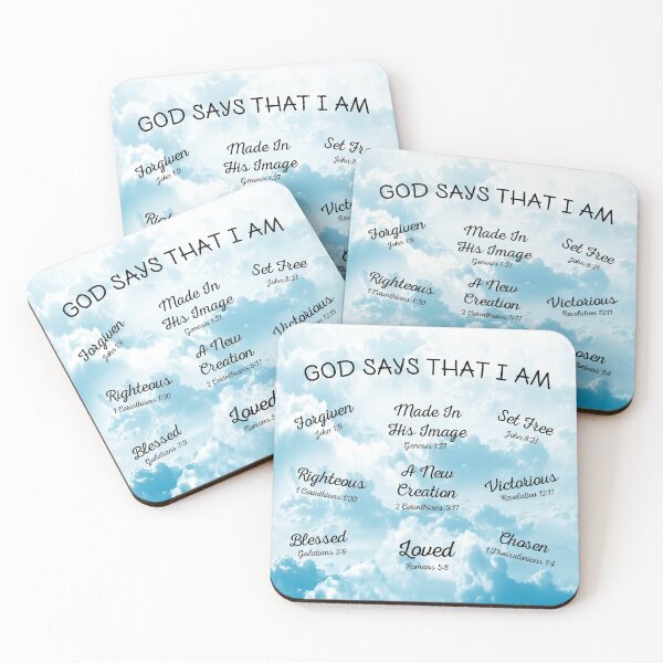 Item preview, God Says That I Am | Inspirational Christian Bible Verses designed and sold by RLYGR8.