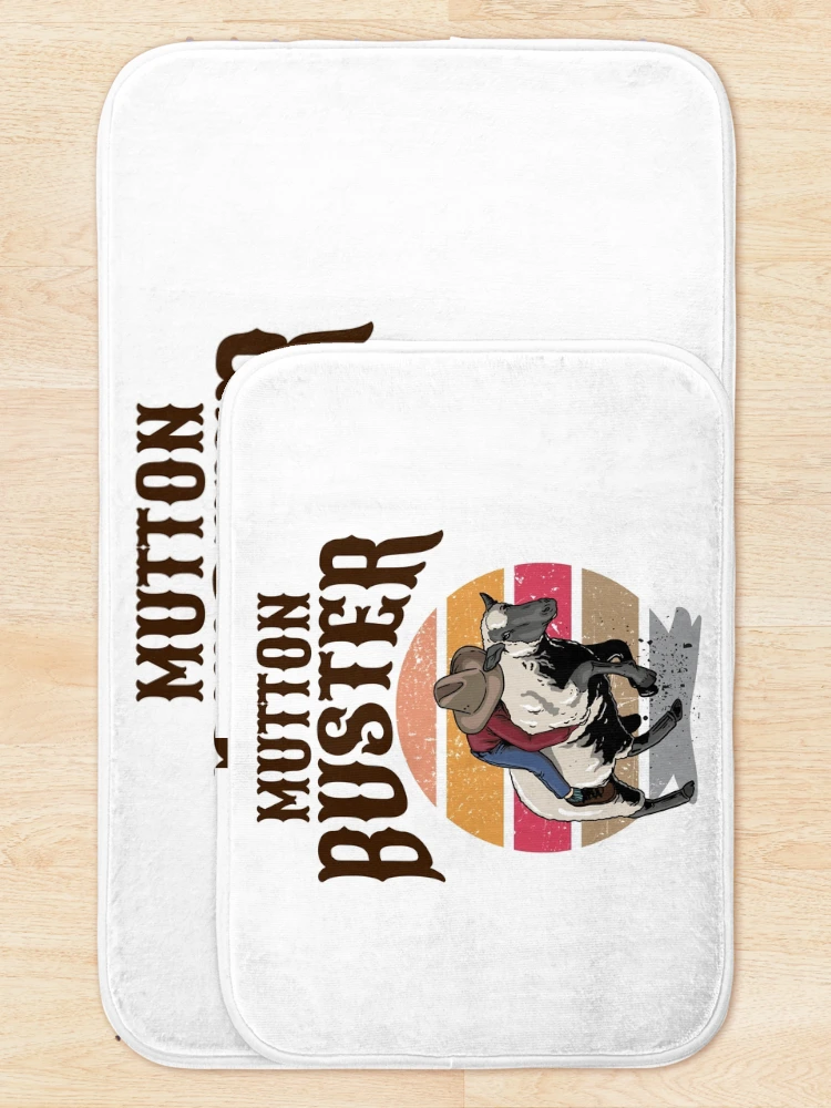 Thumbnail 5 of 6, Bath Mat, Mutton Busting Youth Rodeo Sheep Riding Event Buster designed and sold by Maria Garcia.