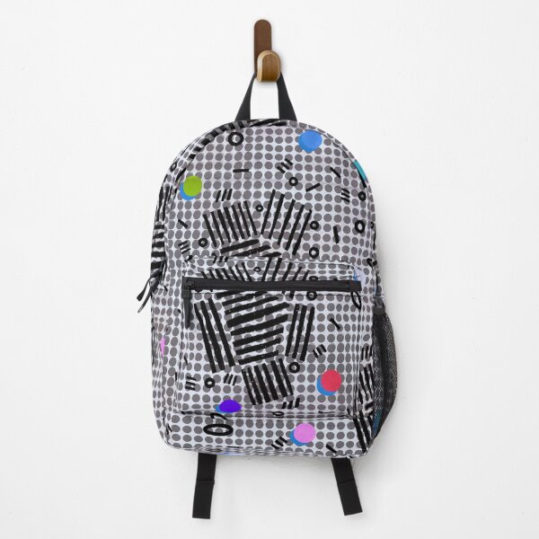 Item preview, Abstract pattern with Black/White Background and Coloured Dots designed and sold by Ginny Corbie.
