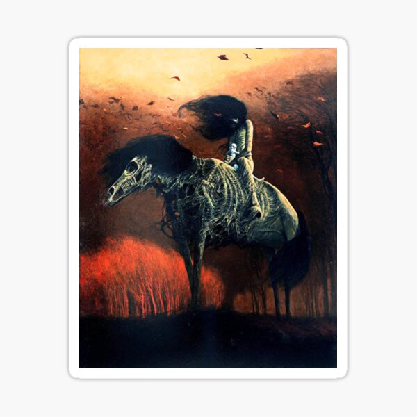 Item preview, Untitled (Horse Rider), by Zdzisław Beksiński designed and sold by JustContemplate.