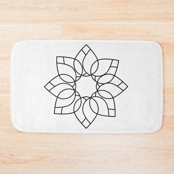 Item preview, Indian Mandala art Beautiful black and white line art pattern, seamless floral patterns rustic flowers blush and ivory flower patterns. designed and sold by TheImperfecto.