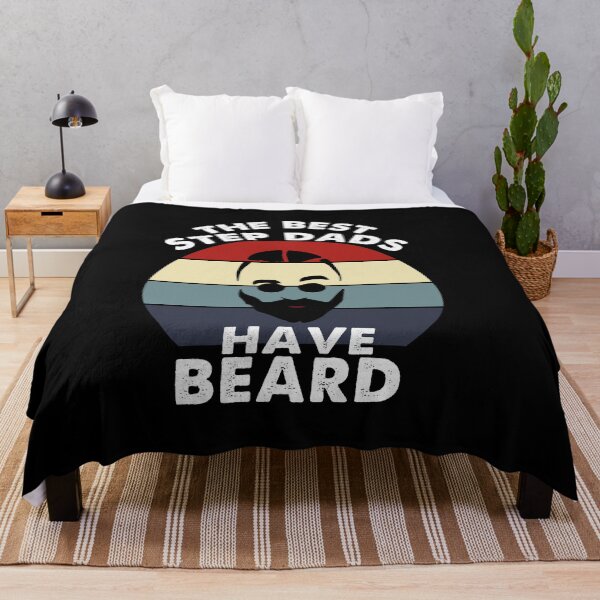 Item preview, The Best Step Dads Have Beards , Father's Day Dad Father, Vintage american flag ,Bearded face Funny Gift Idea,New Black designed and sold by Rassitni.