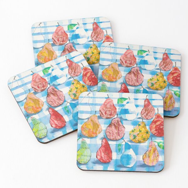 Item preview, Patterned Pears on Paper Collage designed and sold by AMOpainting.