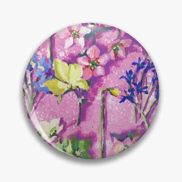 Item preview, Cut Flower Variety on Pink Patterned Background designed and sold by AMOpainting.