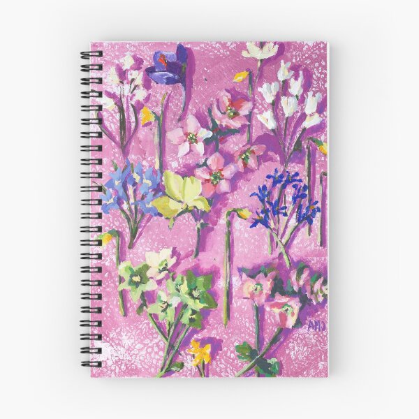 Item preview, Cut Flower Variety on Pink Patterned Background designed and sold by AMOpainting.