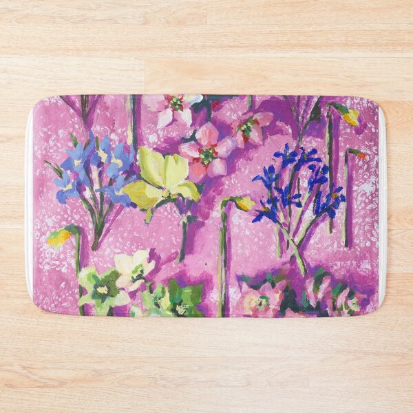 Item preview, Cut Flower Variety on Pink Patterned Background designed and sold by AMOpainting.