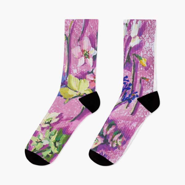 Item preview, Cut Flower Variety on Pink Patterned Background designed and sold by AMOpainting.