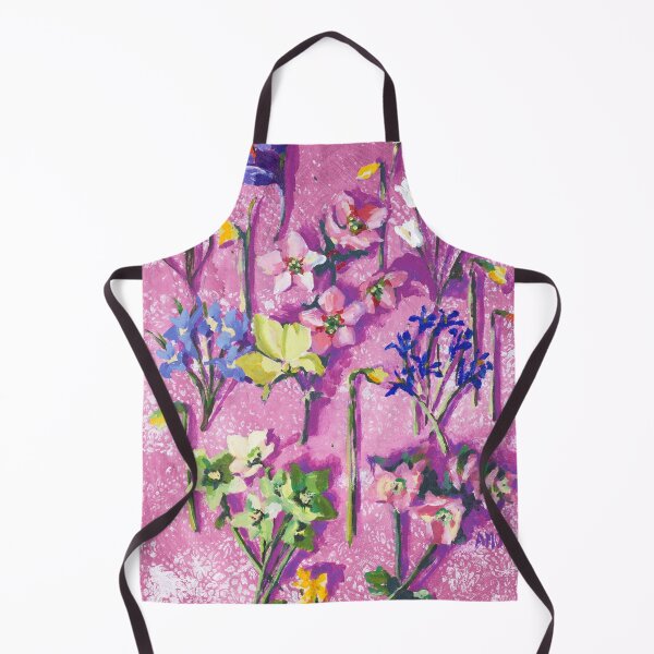 Item preview, Cut Flower Variety on Pink Patterned Background designed and sold by AMOpainting.