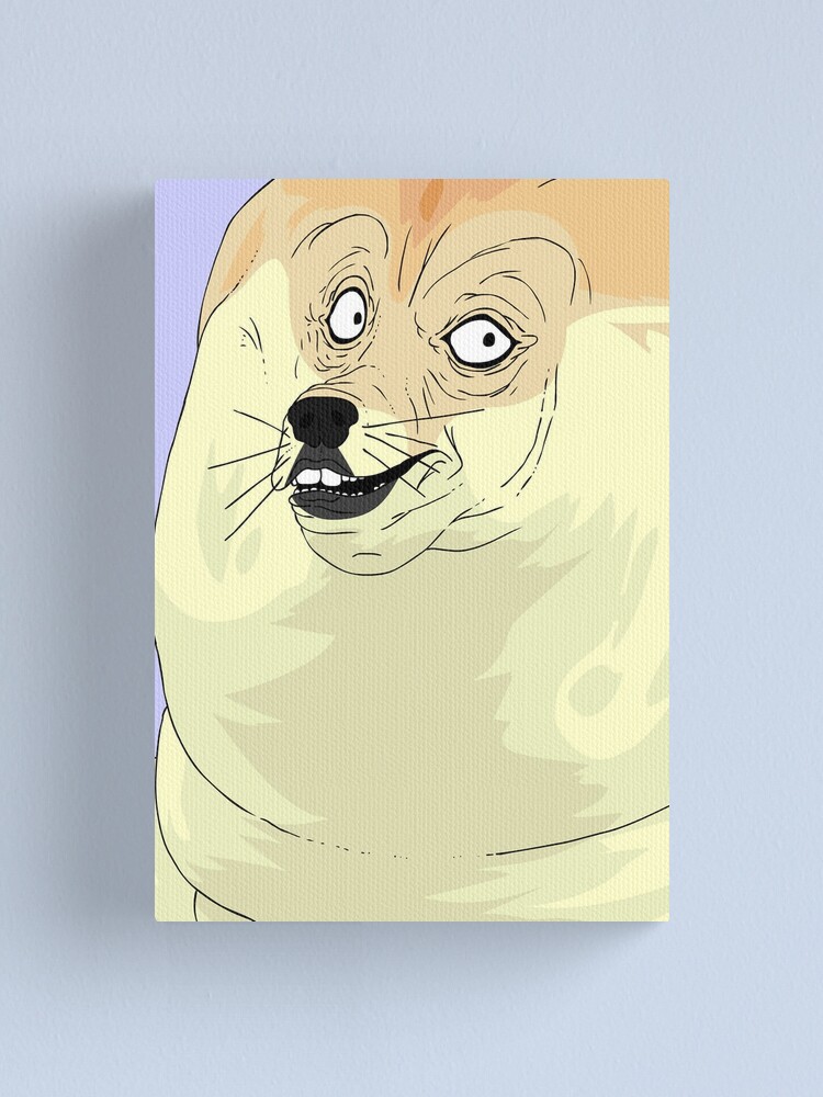 "How To Draw Really Good Doge Face" Canvas Print by Tantidar Redbubble