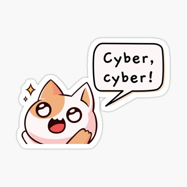 Cyber cyber | Kawaii cat Sticker