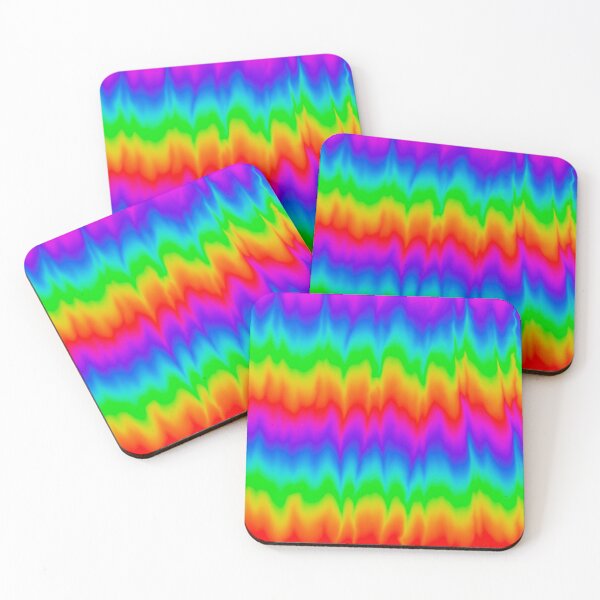 Item preview, Rainbow Bleed, abstract geometric wave pattern designed and sold by MayGreenAbgrall.