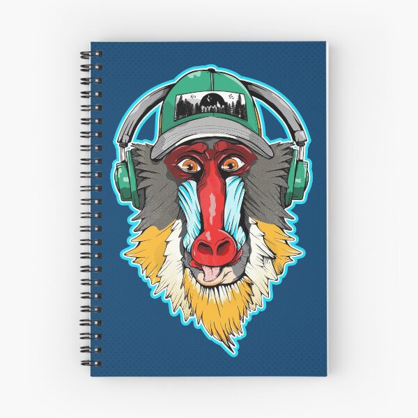 Item preview, Mandrill wearing headphones designed and sold by piedaydesigns.