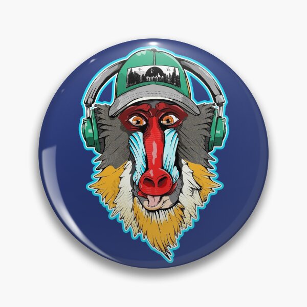 Item preview, Mandrill wearing headphones designed and sold by piedaydesigns.