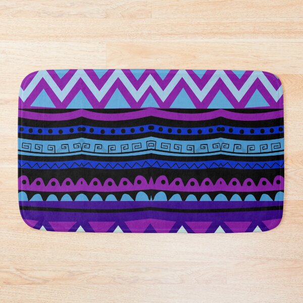 Item preview, AFRICAN PATTERN BRIGHT PURPLE ROYAL BLUE/HANGING WITH MY PEEPS designed and sold by wildwhimsical.