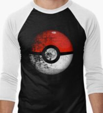 Destroyed Pokemon Go Team Red Pokeball Men's Baseball ¾ T-Shirt