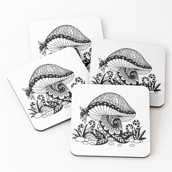 Item preview, Mandala mushroom and butterfly designed and sold by Somjaijaithieng.