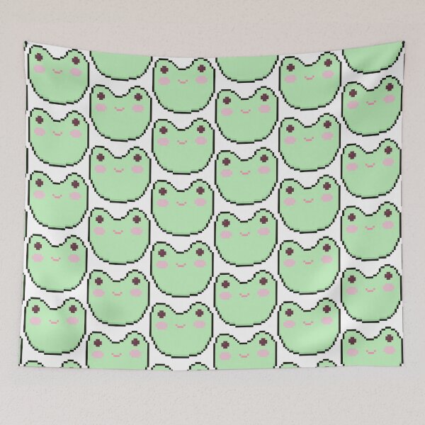 Item preview, pixel art frog green designed and sold by sezalilly.