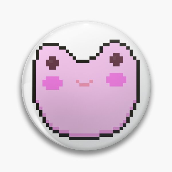 Item preview, pixel art frog pink designed and sold by sezalilly.