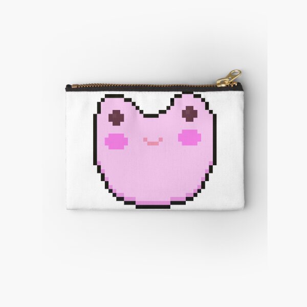 Item preview, pixel art frog pink designed and sold by sezalilly.