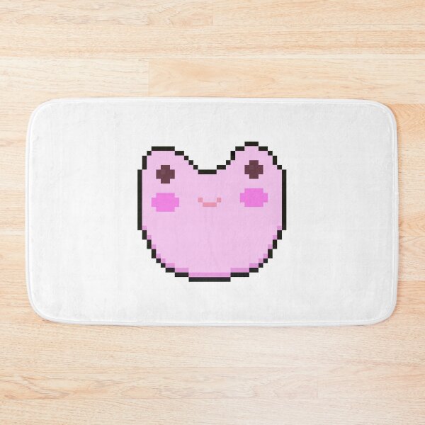 Item preview, pixel art frog pink designed and sold by sezalilly.